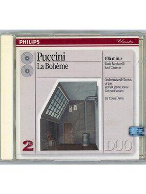 Puccini La Bohème 2 CD - Colin Davis, Ricciarelli, Carreras - Philips Duo Opera